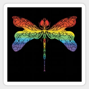 Rainbow Dragonfly Magnet